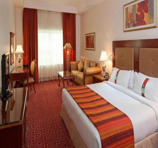 View of Dubai skyline from Sunday Hotel Holiday International Dubai